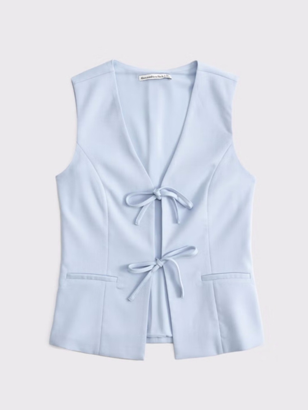 Abercrombie & Fitch Baby Blue Bow Vest Medium